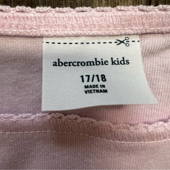 Abercrombie Kids Teens Soft Pink Round Neck Casual Tank Top Tee Shirt 17/18 - Picture 3 of 8